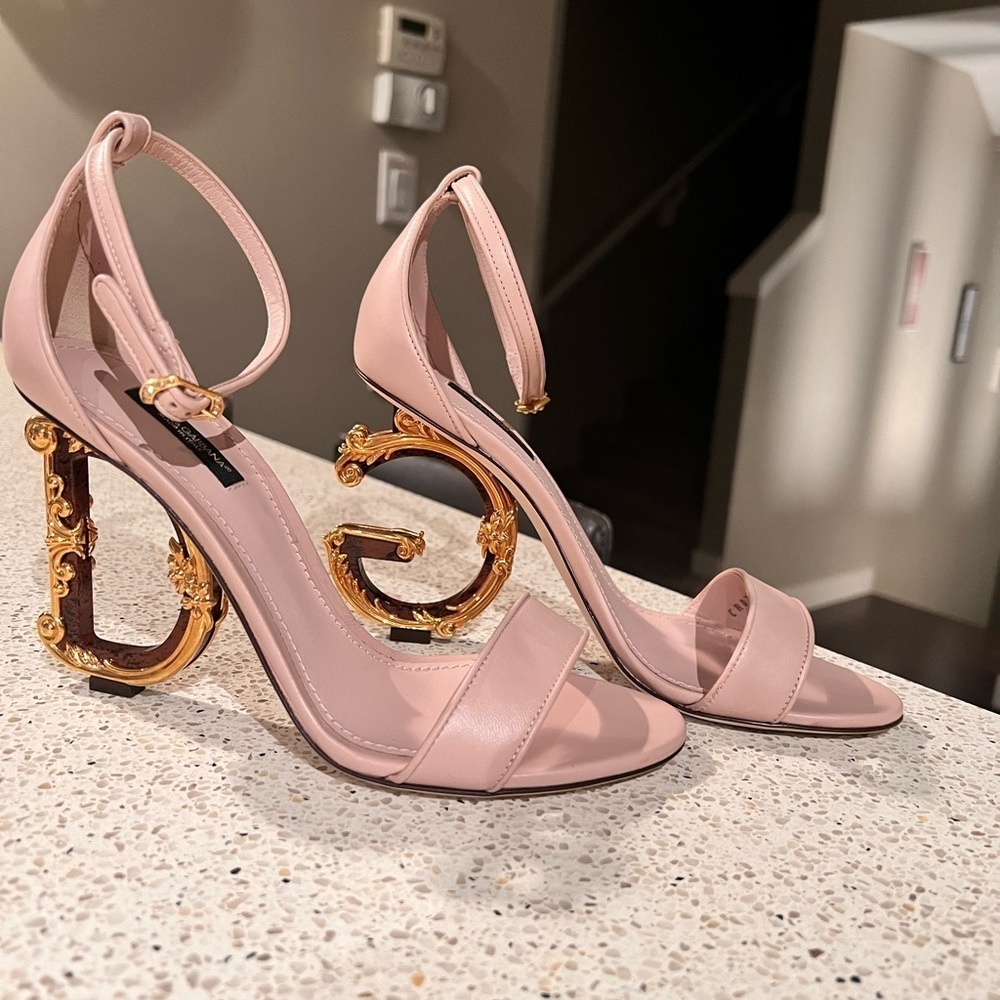 Dolce  and Gabbana Baroque DG Heel Sandals